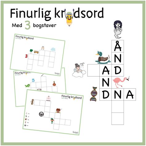 Krydsord til SPOTTAG – fra 3 til 11 bogstaver.